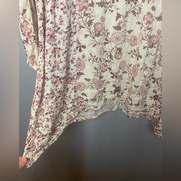 Knox Rose boho festival Pink and Cream romantic Floral dress S - Picture 4 of 5